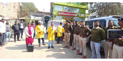 यातायात सुरक्षा को लेकर चलाया गया जागरूकता अभियान